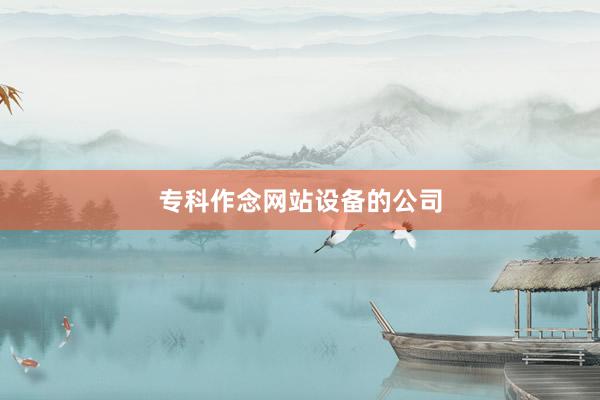 专科作念网站设备的公司